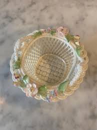 Irish Porcelain Woven Basket, Donegal, Parian China, 103 - Etsy