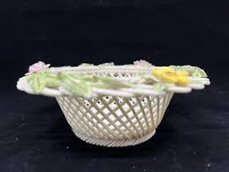 Belleek Summer Rose Irish Porcelain 5” Basket 2059 Blue 8th ...