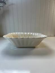 Spode Chelsea Wicker 8” square bowl with aged staining and ...