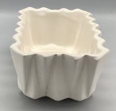 Vintage 1950's Upco Cream Ceramic Geometric Rectangle ...