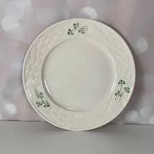 Belleek | Kitchen | Belleek Basketweave Shamrock Plate 9 ...