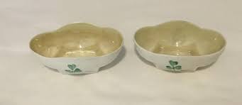 Belleek Shell Shamrock Individual Salt Sellers/3rd Black ...