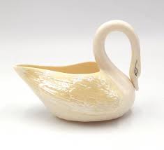 Vintage Belleek Pottery Ireland - Swan Creamer ...