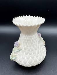 Vintage Creamy White Belleek Irish Porcelain Thistle Vase - Etsy