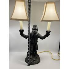Monkey Bellhop Lamp Vintage Double Table Lamp With Shades ...