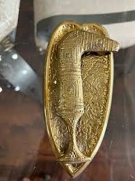 VINTAGE BRASS SCARAB DOORKNOCKER 7 12” HEIGHT ...