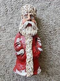 Debra Schoch PAPER MACHE' Celestial FOLK ART Christmas SANTA ...