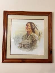 Lot - Framed and Signed Ben Hampton Print Titled "Hiskyteehee"