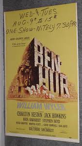 BEN-HUR original 1960 ROLLED movie poster CHARLTON HESTON | eBay