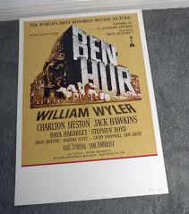 BEN-HUR original 1969 ROLLED movie poster CHARLTON HESTON | eBay