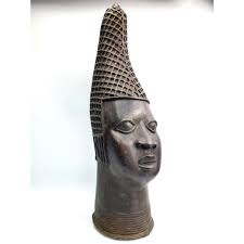 Lot - Old African Large Bronze Head, Probably from Benin