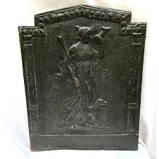 Late 1800s French Cast Iron Embossed Fireplace Screen/Door/Grate | Chairish