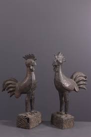 Benin Rooster (33446) - African bronze Edos Bénin - Tribal art