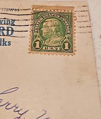 Postcard, USA The time saving post card for busy folks 1930 Posted $.01 Stamp | eBay Australia