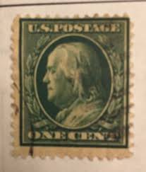 Extremely Rare Green One Cent, Franklin Stamp | eBay