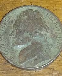 1984 D Jefferson Nickel error coin