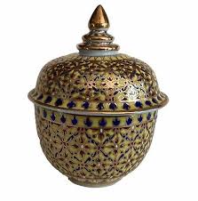 Authentic Thai Benjarong Jar Bowl With Lid Hand Painted | eBay