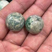 10pc TOP Natural Qinghai jade quartz ball carved crystal 20mm sphere healing | eBay