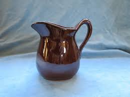 Vintage Pottery Red Clay Brown Glazed Pitcher / Creamer | eBay