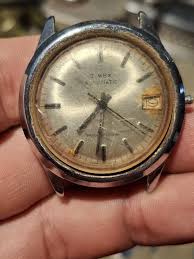 Timex Viscount 1978 Silver Tone Silver Dial Mens Vintage ...