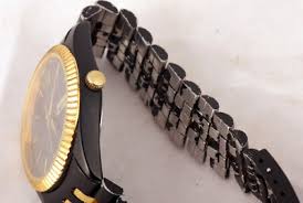 BENRUS CITATION Watch for Women Quartz Black and Gold Tone ...