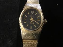 Vintage Ladies Embassy By GRUEN Gold Tone Diamond Quartz ...