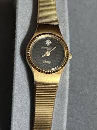Vintage Wittnauer Ladies Gold Tone Wrist Watch W Diamond In ...