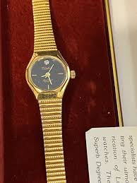 ⬇️DUFONTE LUCIEN PICCARD GOLD TONE BLACK FACE w/DIAMOND ...