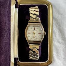 Vtg 1947 Benrus Watch 10K Rolled Gold Plate Bezel 1/20 10K ...