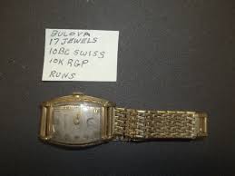 Vintage Bulova Men's Mechanical Wristwatch 10BC Swiss 17 ...