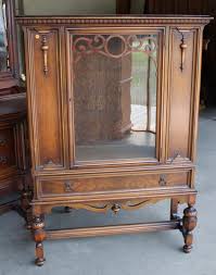 Sold at Auction: Depression walnut china cabinet Grand ...