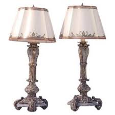 20th Century Pair of Italian Silver embossed with figures Lamps For Sale at 1stDibs