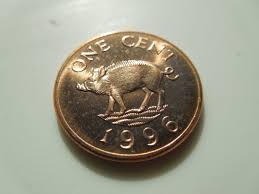 Bermuda Coins, 1 Cent, 1996, Wild Boar, Uncirculated From ...
