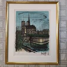BERNARD BUFFET "Rebesh Park" Lithograph Print Signed Framed ...