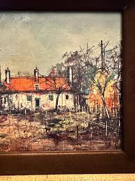 Vintage 60's 13x10. Framed Artist Signed Haunting French Home in Countryside Still Life Painting Art - Etsy
