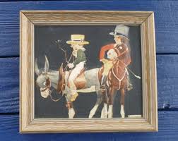 Rene Vincent Art Deco Lithograph: Children Kids on Horse and ...