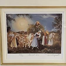 Rajka Kupesic "Harvest Sun" Lithograph Print 1990s Hand ...