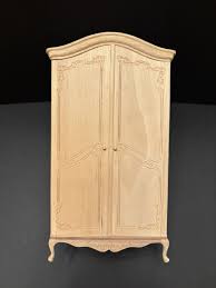 Miniature 1/12 Scale Unfinished Bespaq Armoire Dollhouse Furniture | eBay