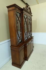 46829EC: KARGES Georgian Mahogany Breakfront W. Convex Glass ...