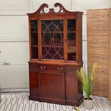 Vintage Mahogany Dining Room Hutch – The Velvet Cricket