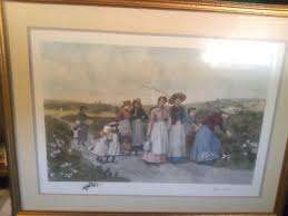 Jennie Brownscombe "Berry Pickers" after etching by J. S. ...