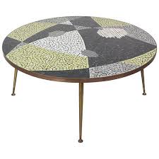 Large Round Berthold Muller Mosaic Coffee Table, Germany, 1960s | dejavintage