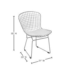 Mod Made Chrome Wire Dining Side Chair-White MM-8033-White - The Home Depot