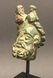 Satyr Head, Roman era, 100 AC to 100 BC - Archaeology - Plazzart