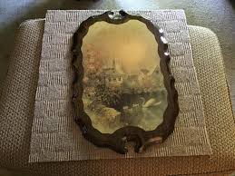 Decoupage Lacquered Vintage Home Interior Homco Church, Pond ...