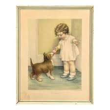 Early 20th Century Bessie Pease Gutmann the Reward Print ...