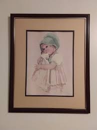 Handmade Crewel Art Work, Girl Holding Doll 21.5" Ht X 17.5" Wide | eBay
