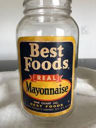 1960s Vintage BEST FOODS Mayonnaise QUART Jar, No Chips, No ...