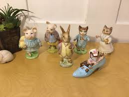 Beatrix Potter Figurine Mice the Old Woman Who Lived in A ...