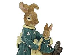 Easter MS BUNNY & BABY BUNNY STANDING ON CHAIR Table Accent ...